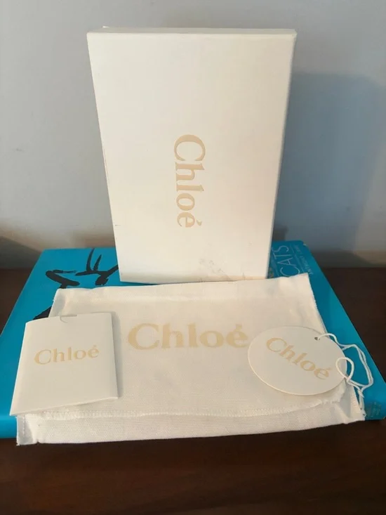 Chloé Leather Colorblock Envelope Wallet Full Inclusion - Picture 9 of 9